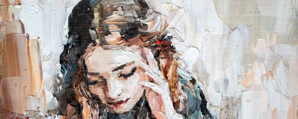 Artistic expression of a painted girl