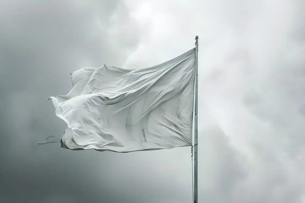 white flag of surrender